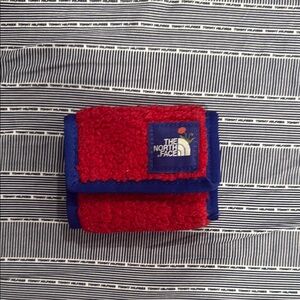 The North Face Red and Blue Wallet